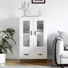 Image de vidaXL Buffet haut blanc 69,5x31x115 cm bois d'ingénierie