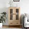Image de vidaXL Buffet haut chêne sonoma 69,5x31x115 cm bois d'ingénierie