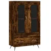Image de vidaXL Hoge kast 69,5x31x115 cm bewerkt hout gerookt eikenkleurig