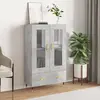 Image de vidaXL Buffet haut gris béton 69,5x31x115 cm bois d'ingénierie