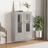 Image de vidaXL Buffet haut sonoma gris 69,5x31x115 cm bois d'ingénierie