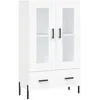 Image de vidaXL Buffet haut blanc 69,5x31x115 cm bois d'ingénierie