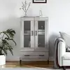 Image de vidaXL Buffet haut sonoma gris 69,5x31x115 cm bois d'ingénierie