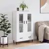 Image de vidaXL Buffet haut blanc 69,5x31x115 cm bois d'ingénierie