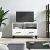 Image de vidaXL Meuble TV Blanc 80x36x50 cm Bois d'ingénierie