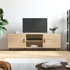 Image de vidaXL Meuble TV chêne sonoma 150x30x50 cm bois d'ingénierie