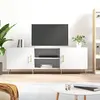 Image de vidaXL Meuble TV blanc 150x30x50 cm bois d'ingénierie
