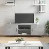 Image de vidaXL Meuble TV gris béton 150x30x50 cm bois d'ingénierie