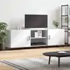 Image de vidaXL Meuble TV blanc 150x30x50 cm bois d'ingénierie