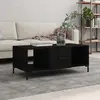 Image de vidaXL Table basse noir 102x50x40 cm bois d'ingénierie
