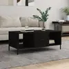 Image de vidaXL Table basse noir 102x50x40 cm bois d'ingénierie