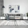 Image de vidaXL Tables basses 2 pcs blanc 50x50x40 cm bois d'ingénierie