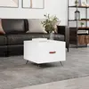Image de vidaXL Table basse blanc brillant 50x50x40 cm bois d'ingénierie