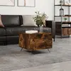 Image de vidaXL Table basse Chêne fumé 50x50x40 cm Bois d'ingénierie