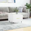 Image de vidaXL Table basse blanc 50x50x40 cm bois d'ingénierie