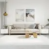 Image de vidaXL Tables basses 2 pcs blanc 50x50x40 cm bois d'ingénierie