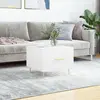 Image de vidaXL Table basse blanc 50x50x40 cm bois d'ingénierie