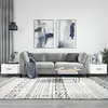 Image de vidaXL Tables basses 2 pcs blanc 50x50x40 cm bois d'ingénierie