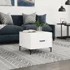 Image de vidaXL Table basse blanc brillant 50x50x40 cm bois d'ingénierie