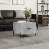 Image de vidaXL Table basse gris béton 50x50x40 cm bois d'ingénierie