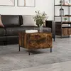 Image de vidaXL Table basse Chêne fumé 50x50x40 cm Bois d'ingénierie