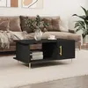 Image de vidaXL Table basse noir 90x50x40 cm bois d'ingénierie