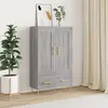 Image de vidaXL Buffet haut sonoma gris 69,5x31x115 cm bois d'ingénierie
