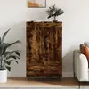 Image de vidaXL Buffet haut chêne fumé 69,5x31x115 cm bois d'ingénierie