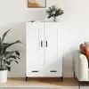 Image de vidaXL Buffet haut blanc 69,5x31x115 cm bois d'ingénierie