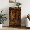 Image de vidaXL Buffet haut chêne fumé 69,5x31x115 cm bois d'ingénierie