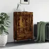 Image de vidaXL Buffet haut chêne fumé 69,5x31x115 cm bois d'ingénierie