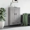 Image de vidaXL Buffet haut sonoma gris 69,5x31x115 cm bois d'ingénierie