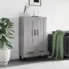 Image de vidaXL Buffet haut sonoma gris 69,5x31x115 cm bois d'ingénierie