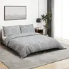 Image de vidaXL Ensemble de housse de couette Gris 260x240 cm Coton