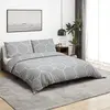 Image de vidaXL Ensemble de housse de couette Gris 200x220 cm Coton