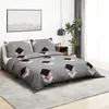 Image de vidaXL Ensemble de housse de couette Gris 200x200 cm Coton