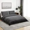 Image de vidaXL Ensemble de housse de couette gris foncé 225x220 cm Coton