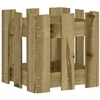 Image de vidaXL Jardinière avec design de clôture 30x30x30 cm pin imprégné
