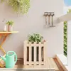 Image de vidaXL Jardinière avec design de clôture 50x50x50 cm pin massif