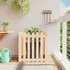 Image de vidaXL Jardinière avec design de clôture 70x70x70 cm pin massif