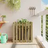 Image de vidaXL Jardinière avec design de clôture 70x70x70 cm pin imprégné