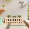 Image de vidaXL Lit surélevé de jardin design de clôture 100x30x30cm pin massif