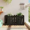 Image de vidaXL Lit surélevé de jardin design de clôture 100x50x50cm pin massif