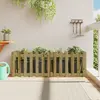 Image de vidaXL Lit surélevé de jardin design de clôture bois de pin imprégné