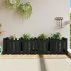 Image de vidaXL Lit surélevé de jardin design de clôture 200x50x50cm pin massif