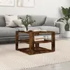 Image de vidaXL Table basse chêne fumé 58x58x40 cm bois d'ingénierie