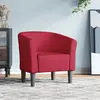 Image de vidaXL Chaise cabriolet rouge bordeaux tissu