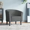 Image de vidaXL Chaise cabriolet gris foncé tissu