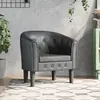 Image de vidaXL Chaise cabriolet gris similicuir