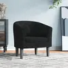 Image de vidaXL Chaise cabriolet noir velours